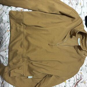 BearPaw Tan Quarter-Zip Sweatshirt